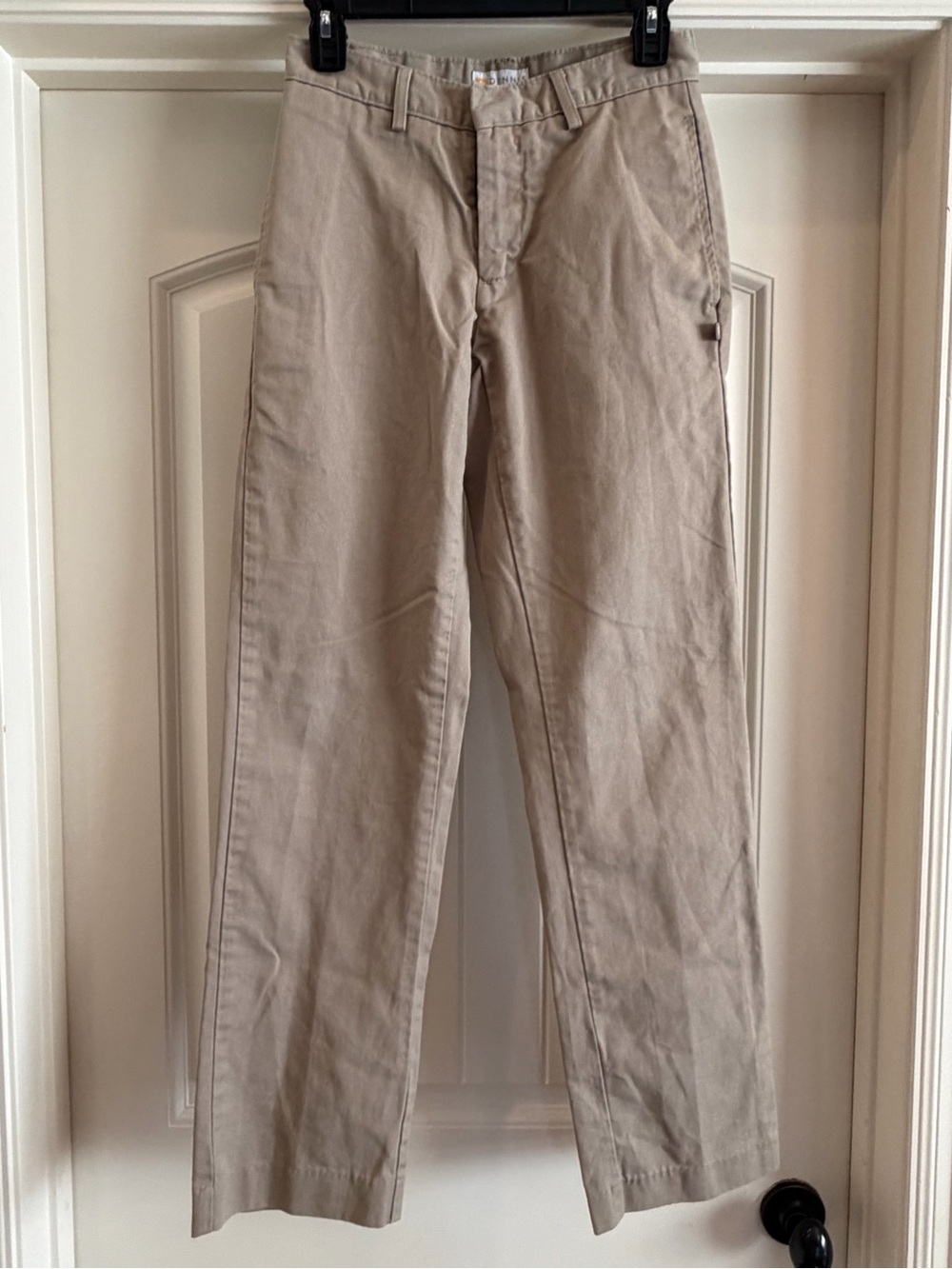 Men's Straight-Leg Khaki Uniform Pants - Size 27